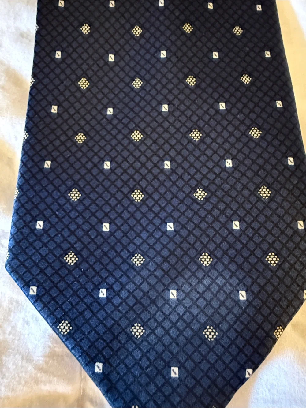 Mario Masotti silk tie navy Italy-New York